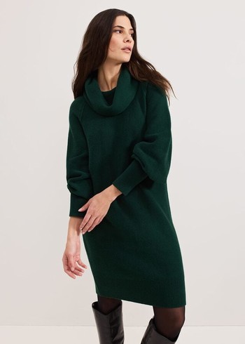 Phase Eight Dahlieted Chunky Dress Green Australia | QP2381074